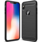 Techsuit Carbon Silicone Suojakuori, iPhone XS Max