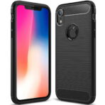 Techsuit Carbon Silicone Suojakuori, iPhone Xr
