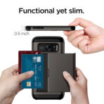 Spigen Slim Armor CS Google Pixel 9 / 9 Pro 5G suojakuori korttiluukulla, Musta - Image 9