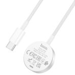 Hoco - Langaton laturi (CW46) - MagSafe Apple Watchille, 1,2 m - valkoinen - Image 3