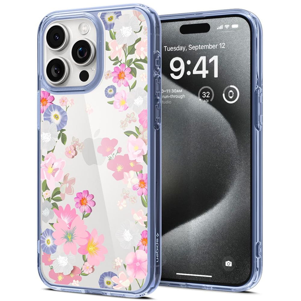 630397-2 Spigen Ultra Hybrid Blossom, iPhone 15 Pro - Image 1
