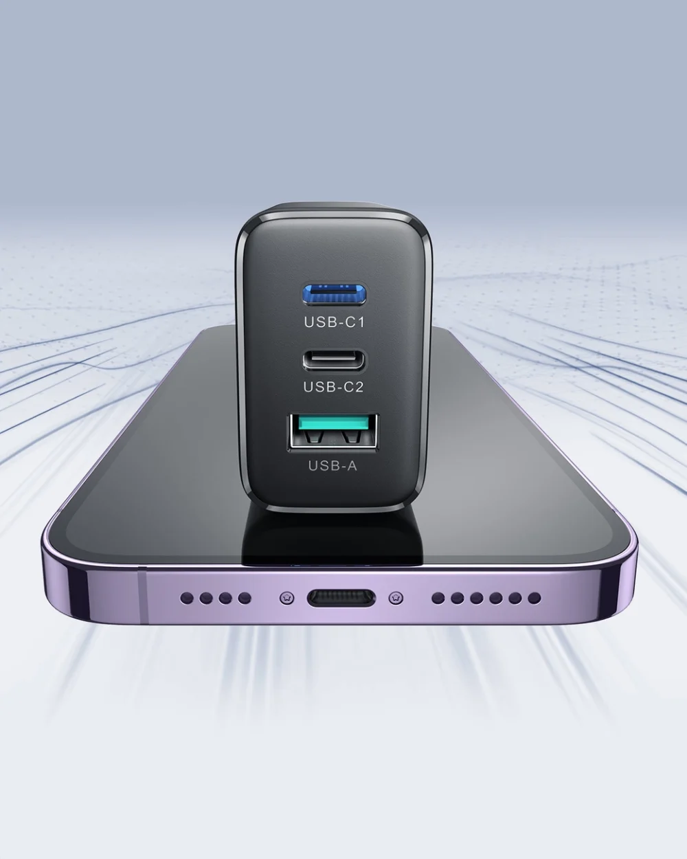 Joyroom Trio 2xUSB-C + USB-A 32W PD Laturi - Image 3