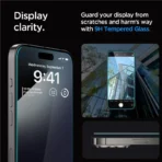 Spigen - Glas.tR EZ-FIT (2 pack) Panssarilasi -  iPhone 15 Pro Max - Kirkas - Image 9