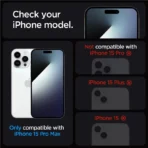 Spigen - Glas.tR EZ-FIT (2 pack) Panssarilasi -  iPhone 15 Pro Max - Kirkas - Image 7