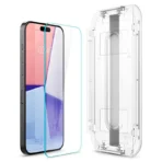 Spigen - Glas.tR EZ-FIT (2 pack) Panssarilasi -  iPhone 15 Pro Max - Kirkas - Image 3