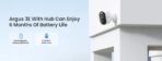 Reolink Home Hub ja 2xArgus 3E -paristokamera ulkona/ulkoilmassa Valkoinen - Image 5