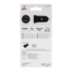 X2O 30 W kaksoisautolaturi USB-C/A musta - Image 7