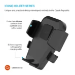 FIXED Iconiq Puhelinteline ilmanvaihtoritilään Musta - Image 5