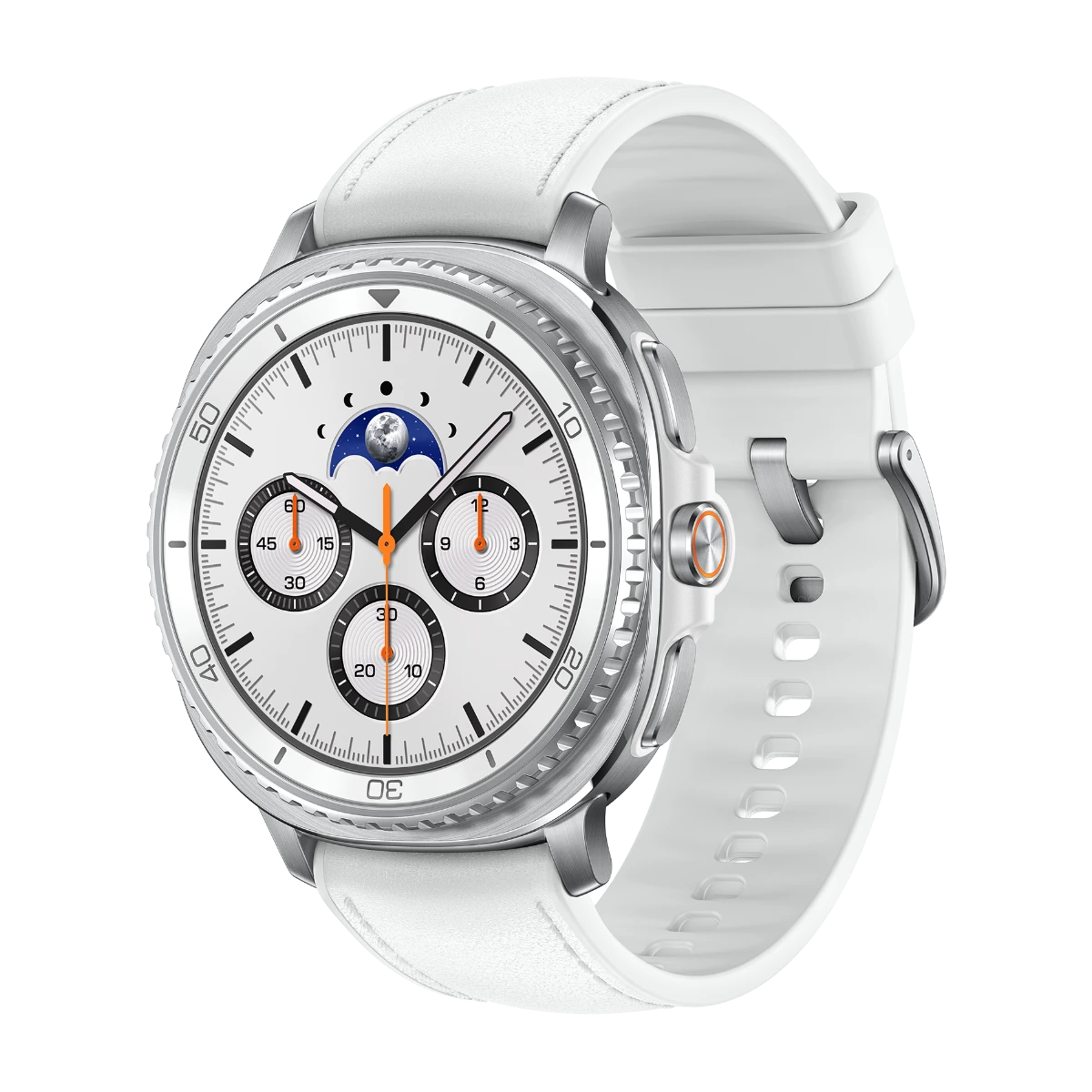 watch8-classic-white Samsung Galaxy Watch8 Classic 46mm Bluetooth, Erittäin Hyvä, Valkoinen - Image 1