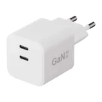X2O 45 W kaksinkertainen kotilaturi USB-C/C GaN valkoinen