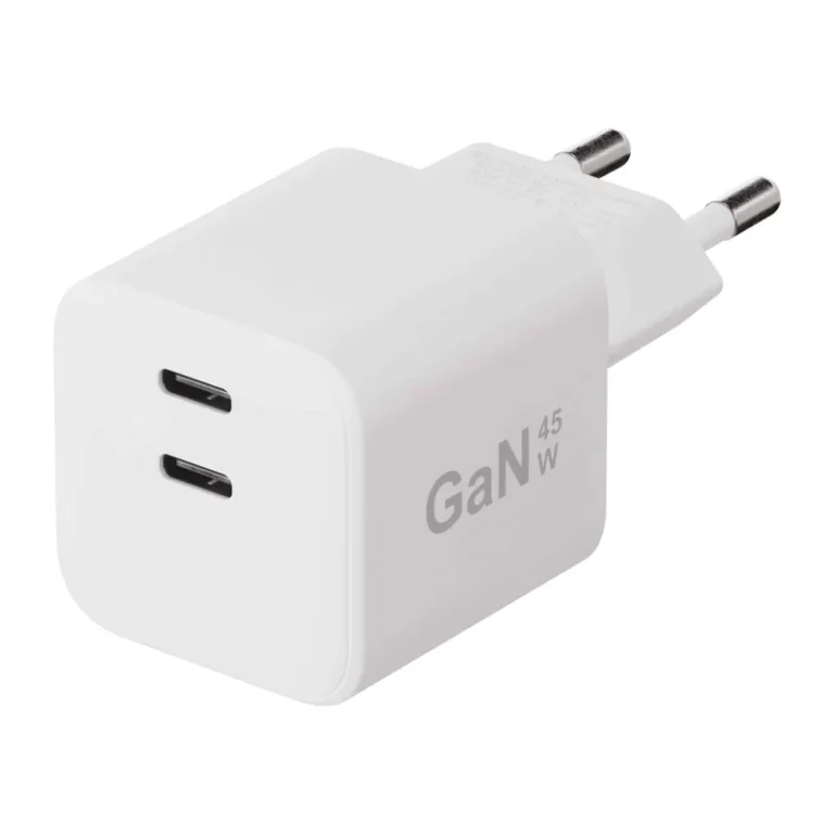 X2O 45 W kaksinkertainen kotilaturi USB-C/C GaN valkoinen