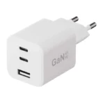 X2O 65 W kolminkertainen kotilaturi USB-C/C/A GaN valkoinen