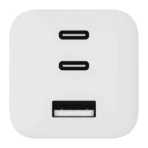 X2O 65 W kolminkertainen kotilaturi USB-C/C/A GaN valkoinen
