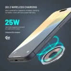 FIXED MagPad Slim Qi2.2 25 W langaton laturi, avaruusharmaa