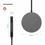 FIXED MagPad Slim Qi2.2 25 W langaton laturi, avaruusharmaa