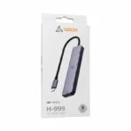 SBOX 7i1 USB-C Multiport Hub HDMI/USB-C/USB-A/microSD/SD Harmaa