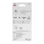 X2O 35 W kaksoiskotilaturi USB-C/A GaN valkoinen